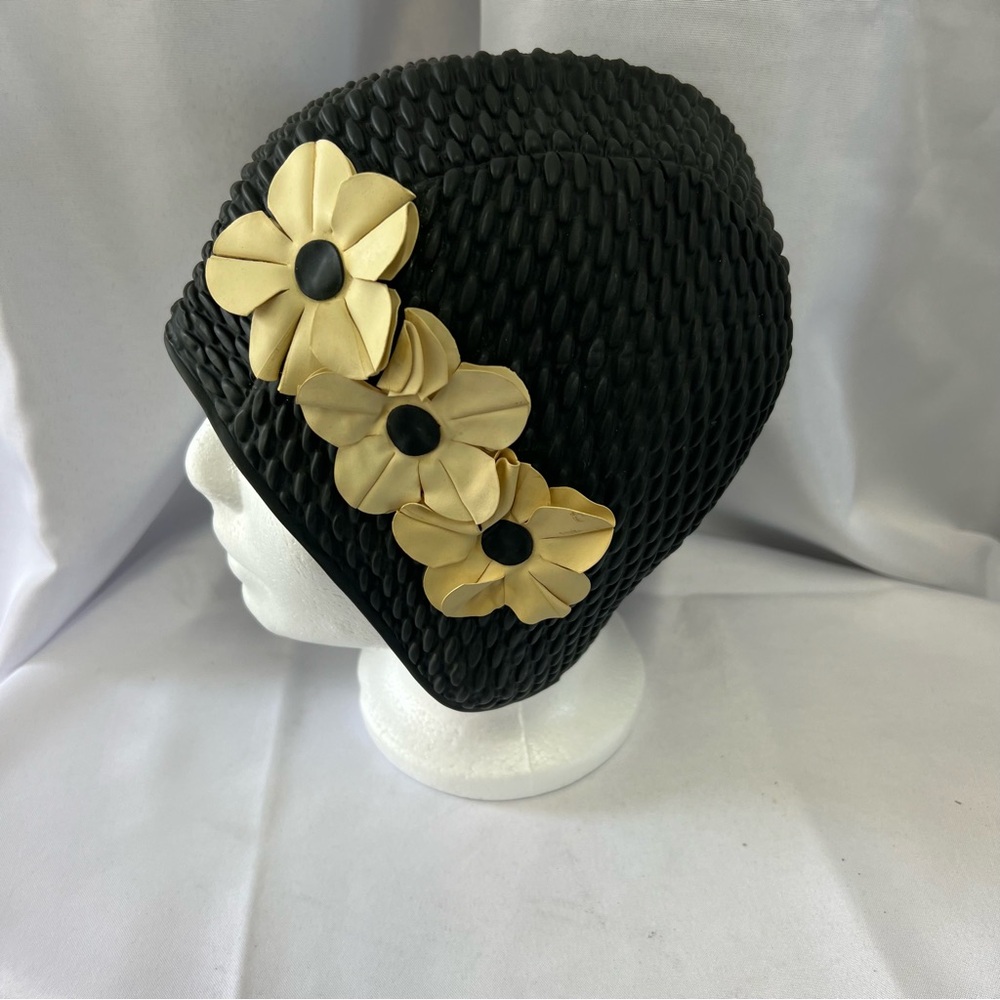 Malia Mills Vintage Black and cream Women's swim cap